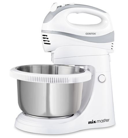 Миксер CENTEK CT-1107 белый/стальной