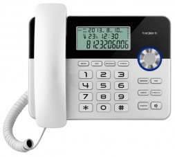 Телефон проводной TEXET TX-259 черный/серебристый