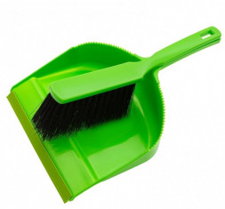 Набор для уборки PALISAD Набор: совок с кромкой 330X225 мм и щетка-сметка 285 мм, зеленый, HOME 933115