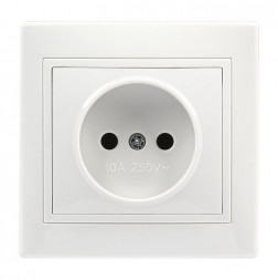 Розетка SMARTBUY (SBE-01w-10-S1-N) Венера, 1-местная, белый