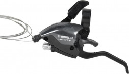 Аксессуары для велосипедов SHIMANO Шифтер/ручка тормоза SHIMANO ST-EF51-AL2A,левая,3-пер.,трос 1750мм, для V-brake,черная VZ236019