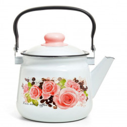 Чайник ЭСТЕТ ЭТ-75088 Чайник "Розы и кофе" 2,5л (56196)