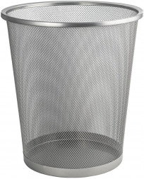 Ведро САНАКС 42020 круглое, 20 л, сетчатое, офисное, металлическое, без крышки. Нержавеющая сталь SUS 410. Цвет СЕРЫЙ