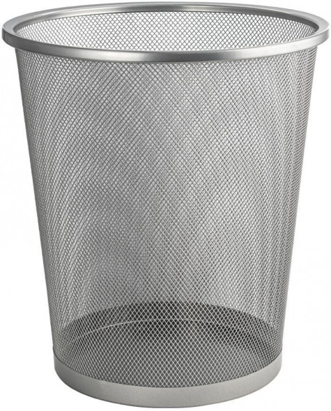Ведро САНАКС 42020 круглое, 20 л, сетчатое, офисное, металлическое, без крышки. Нержавеющая сталь SUS 410. Цвет СЕРЫЙ