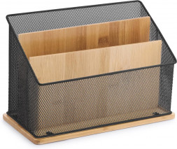 Органайзер UNISTOR PRESIDENT для бумаг настольный, 3 отделения Черный, бамбук 212925
