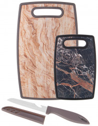 Набор досок AGNESS 895-198 с ножом (3 предмета)