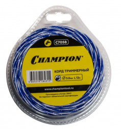 Корд триммерный CHAMPION C7058 Корд трим.SKY-CUTTER 3.0мм* 12м (витой квадрат)