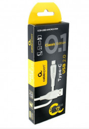 кабель GEMBIRD/Cablexpert (17902) AM/Type-C CLASSIC 0.1 - 1 м - белый