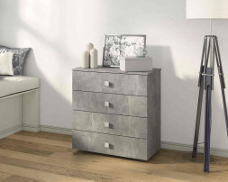 Комод БИТЕЛ ЛОФТ-4 Ателье светлое/Ателье светлое