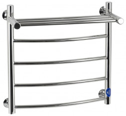 Полотенцесушитель водяной САНАКС кп5060 Полотенцесушитель КЛАССИК-ДУГА,с ПОЛКОЙ ШхВ-500х600мм, труба-D32х2мм нержавейка полированная