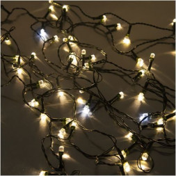 LED гирлянда FUNRAY Рисовая RL-150WW, 15м, 150LED, хол.белый+тепл.белый, темн-зел. шнур 1,5м,