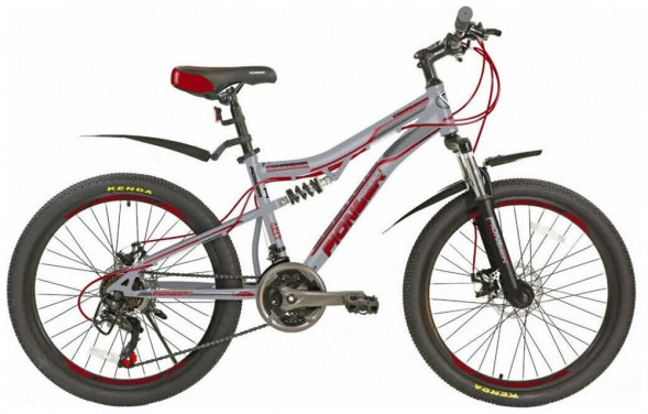 Велосипед PIONEER COMANDOR 24"/14" gray-black-red