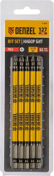 Набор бит DENZEL Набор бит PH2х127, сталь S2, круглый профиль, 5шт. 11646