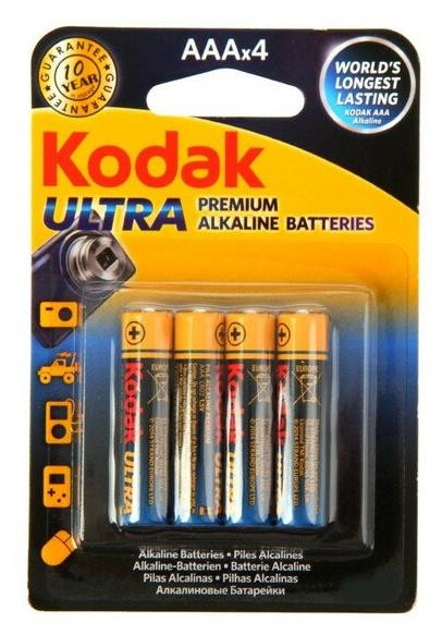 Элементы питания KODAK LR03-4BL ULTRA DIGITAL (40)