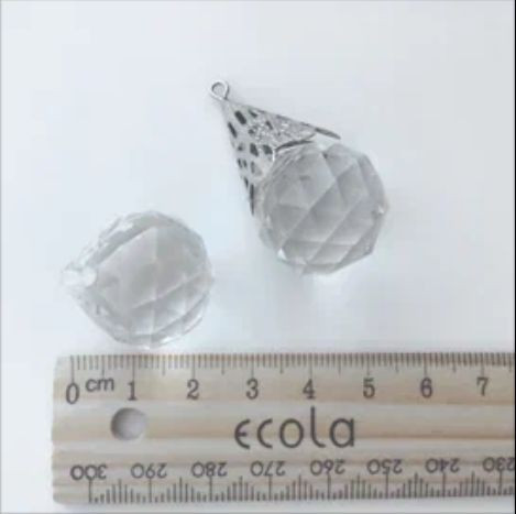 АКСЕССУАРЫ ДЛЯ СВЕТИЛЬНИКОВ ECOLA DT24RVECB Сделай сам Хрустальный светильник Подвеска Шар Прозрачный большой