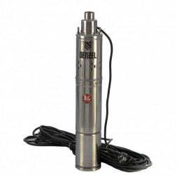 Насосы DENZEL Скважинный насос DWS-3-75, винтовой, диаметр 3&quot;, 500 Вт, 1600 л/ч, напор 75 м 97250