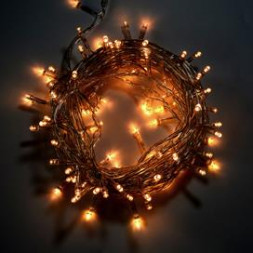 Светодиодная гирлянда ECOLA N5YV10ELC LED гирлянда 220V IP44 Нить наращиваемая (базовая секция) 10м 160Led 4000K, 8 режимов, прозр.провод с вилкой нейтральный белый