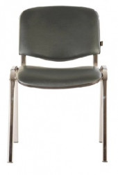 Стул OLSS Стул ИЗО кож.зам серый рама хром