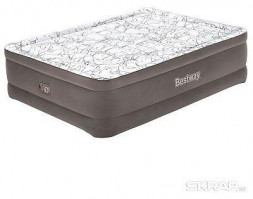 Матрас надувной BESTWAY Матрас надувной Tritech Fashion Flock Queen со встроенным электронасосом 203x152x56 см 6713E