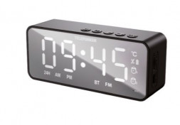 Радиочасы будильник TELEFUNKEN TF-1710B черный с белым