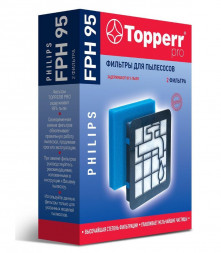 Комплект фильтров TOPPERR 1191 FPH 95 Комплект фильтров для пылесосов Philips FC9569/01,FC9570/01,FC 9571/01,FC 9573/01,FC9