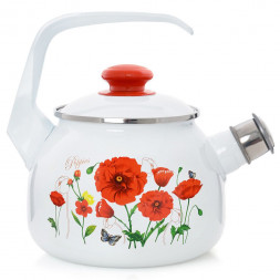 Чайник ЭСТЕТ Чайник ЭТ-72859 "Красные маки" 2.5 л со свистком *4