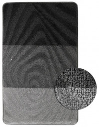 Коврик д/ванной комнаты САНАКС 00233 Коврик в ванную SILVER 202020 одинарный АНТРАЦИТ 60х100 см 100% полиэстер, ворс 11 мм