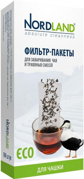 Фильтр-пакеты для заваривания чая, 100 шт. в упаковке (чашка) NORDLAND Фильтр-пакеты для заваривания чая, 100 шт. в упаковке (чашка). (393491)