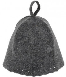 Банные принадлежности HOT POT 41340 Шапка для бани и сауны Классика серая "Hot Pot", войлок /20