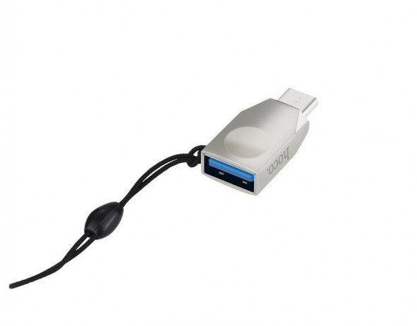 Переходник HOCO UA9 USB (m) - Type-C (m) - жемчужный никель