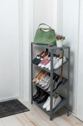 Этажерка VIOLET Этажерка для обуви VIKEA 4-х ярусная (серый) 785418