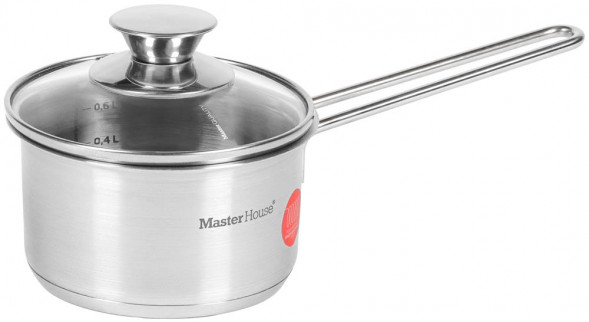Ковш MASTER HOUSE Piccolo-0,8 со стеклянной крышкой 75318