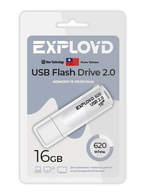 USB флэш-накопитель EXPLOYD EX-16GB-620-White