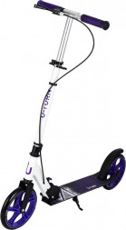 Самокат РЫЖИЙ КОТ 2-х колёсный AI-DAN (колеса PU 200мм, 88,5-102,5см, до 100кг) фиолетово-белый СМК-0886 ПП-00218711