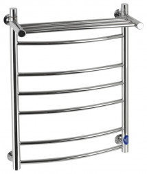 Полотенцесушитель водяной САНАКС кп5080 Полотенцесушитель КЛАССИК-ДУГА,с ПОЛКОЙ ШхВ-500х800мм, труба-D32х2мм нержавейка полированная