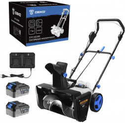 Снегоуборщик аккумуляторный DEKO ST41, 2*20В, 2*5.0Ач, 50см, 2 фары 085-4445