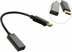 EXEGATE EX294706RUS Кабель-переходник DisplayPort-HDMI EX-DPM-HDMIF-0.1 (20M/19F, 0,1м)