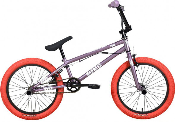Велосипед STARK Madness BMX 2 фиолетово-серый/перламутр/красный HQ-0014367
