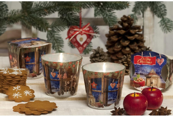 Свеча BARTEK Очарование Рождества (Charming Christmas) 115гр в стакане