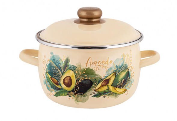 Кастрюля APPETITE 1MC181P Avocado эмал сфер 3,0л