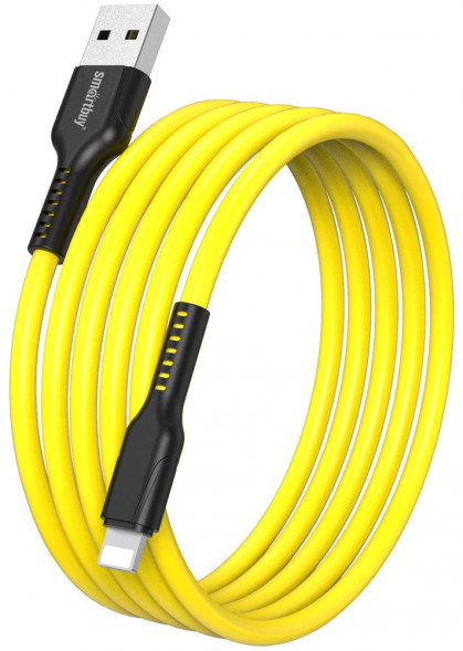 Кабель SMARTBUY (iK-512-S21by) S21 Lightning желтый, 2.4 А, сил., 1 м
