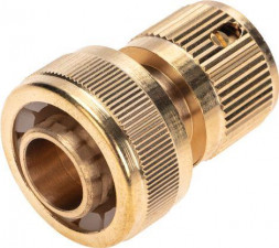 Коннектор ЧЕТЫРЕ СЕЗОНА (62-0214) Коннектор для шланга латунный, быстросъемный, 3/4