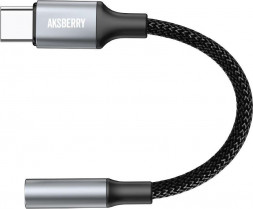 Кабель AKSBERRY (6900318450013) J1 Type-C Jack 3.5 мм, чёрный AKSBERRY (6900318450013) J1 Type-C Jack 3.5 мм, чёрный