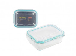 Контейнер MALLONY Контейнер DIAFANO,650 мл, из жаропрочного стекла с крышкой из пластм,прямоуг,темп режим -40 до +300С (005471)