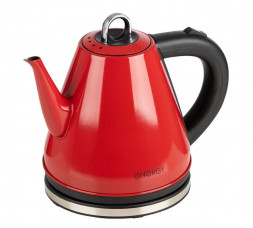 Чайник электрический ENERGY E-263 (1,2 л, диск) стальной, красный
