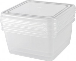 Набор контейнеров PLAST TEAM PT203912999 Frozen квадр. нат. 0,45л (3 предмета)