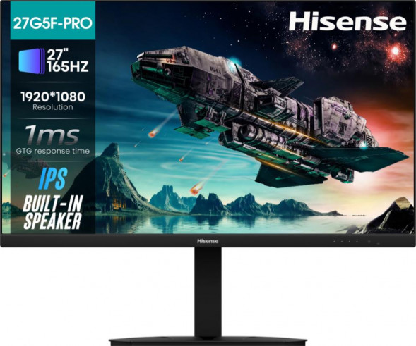 Монитор HISENSE 27 27G5F-PRO IPS FHD чер 1MS HDMI DP M/M 165HZ 250CD EX