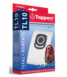 Пылесборник TOPPERR 1428 TL10 Пылесборник синтетический для пылесоса Tefal, Rowenta (ZR200540,.720,.940) 4 шт.в ед.