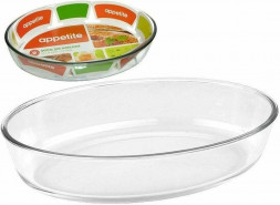 Форма APPETITE PL11 стекл овал 30x21x6см/2,4л