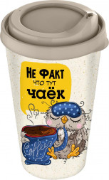 IDILAND IZI-GO Мотиваторы с крышкой 420мл с декором (бежевый) 222101427/01